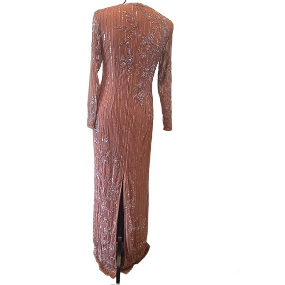 Mac Duggal Pink and Silver Embellished Gown - Picture 8 of 14